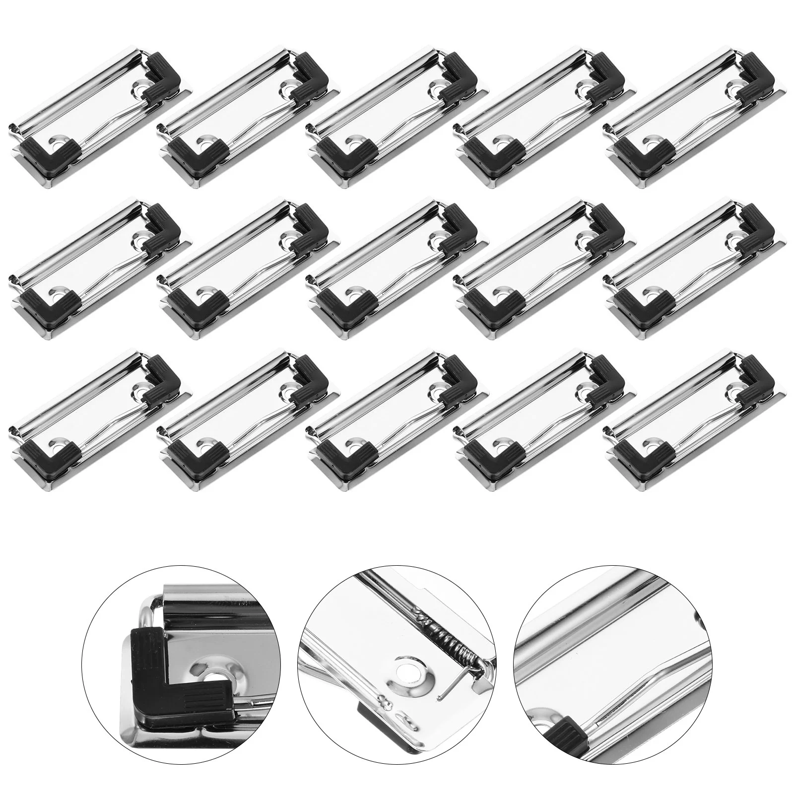 

15pcs Clipboard Clips Metal Hardboard Clips Hook Clipboard Clamps Hardboard Clip