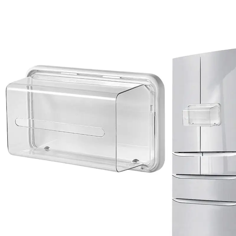 

Магнитная коробка для хранения салфеток в холодильнике, кухонный органайзер, регулируемая коробка для салфеток, стеллаж для хранения, магнитный держатель для салфеток