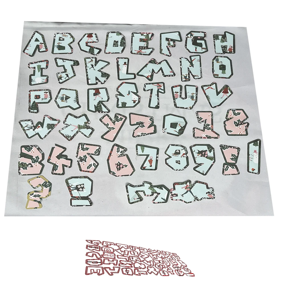 

English Letters Numbers Symbols Cut Dies Metal Stencil Template For DIY Scrapbook Embossing Paper Greeting Card Album Decor Mold