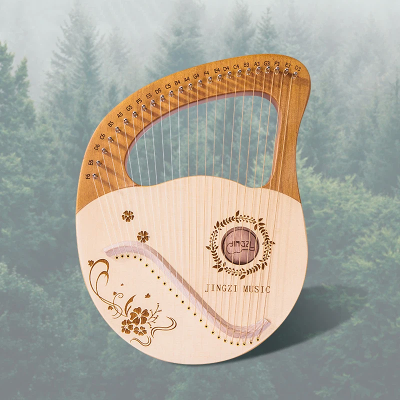 Lyre Harp 24 String Miniature Wood Instruments Adults Musical 16 String Miniature Instruments Intrumentos Musicales Music Items enlarge