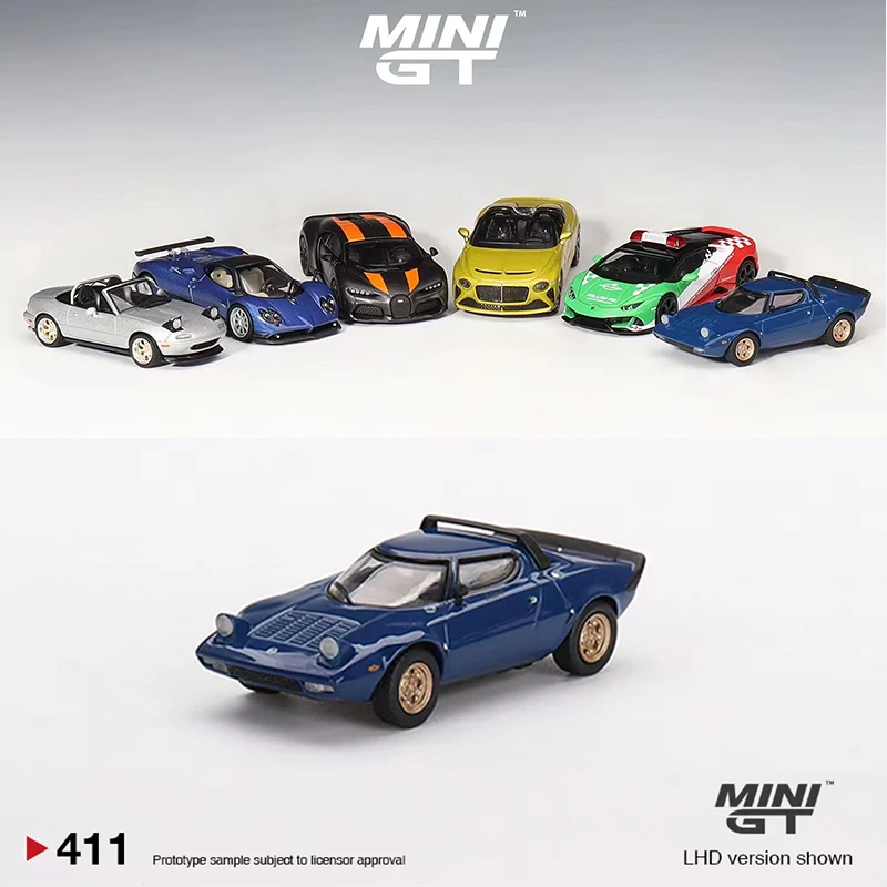 

MINI GT 1:64 Model Car Lancia Stratos HF Stradale Bleu Vincennes Alloy Die-Cast Vehicle #411-LHD