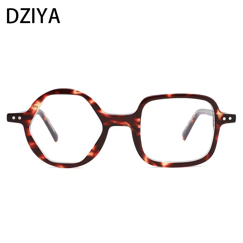 

Retro Irregular Acetate Glasses Frame Men Women Literature Can Be Equipped with Optical Prescription Lenses 60234