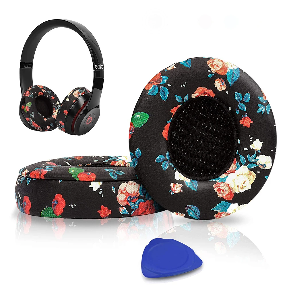

Replacement Earpads Ear Pads Cushions Muffs Covers Repair Parts for Beats By Dr.Dre Solo 2 3 2.0 3.0 Wired Wireless Headphones