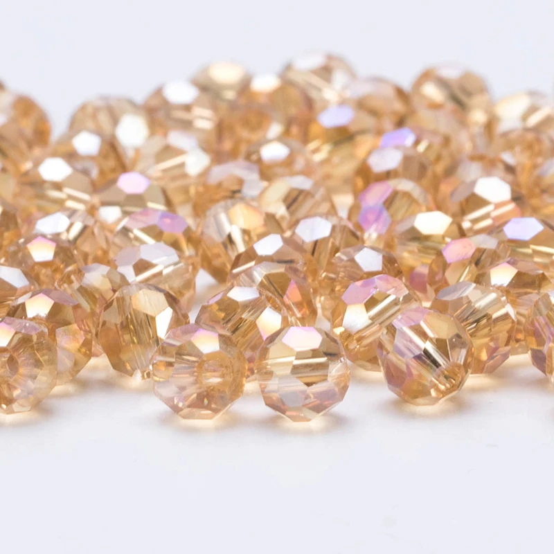 Круглые бусины из австрийского хрусталя 3 4 6 8 мм цветные граненые стеклянные AB