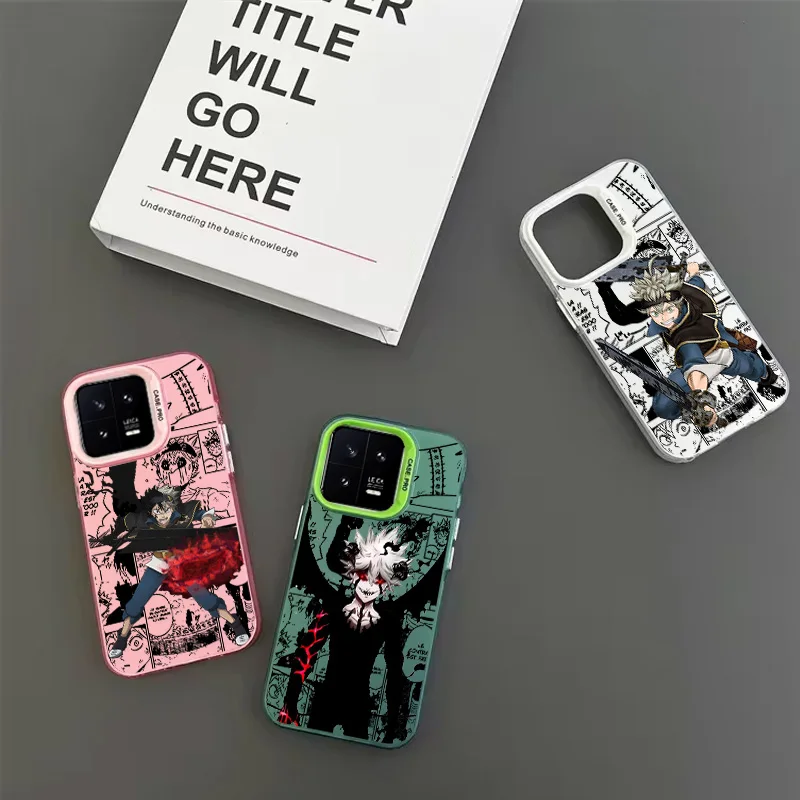 Аниме Черный клевер Asta для Redmi Note 13 12 11 10 E Pro Plus Max S 4G искусственный цвет