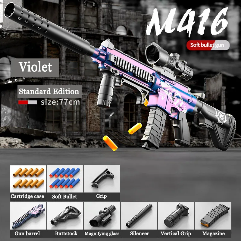 M416 Игрушечный Пистолет Мягкая Пуля Канистра Для Стрельбы Ручная Загрузка