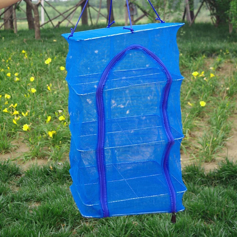 

Foldable 3/4 Layers Drying Fishing Net Rack Hanging Vegetable Fish Dishes Dryer PE Hanger Fish Fishing Net Fishing Accessories