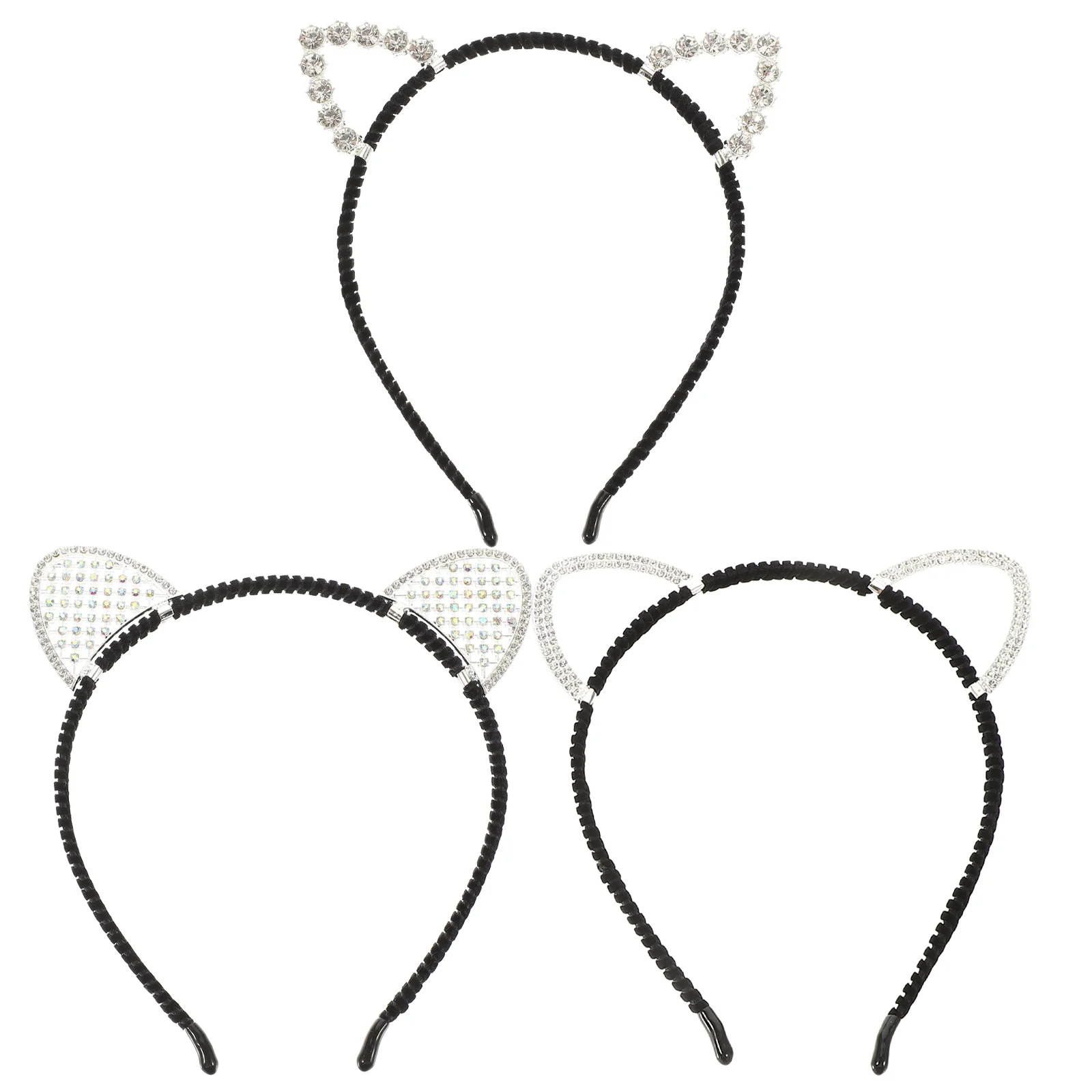 

3pcs Cat Ear Headpiece Cat Cosplay Headband Party Headband Cosplay Accessory