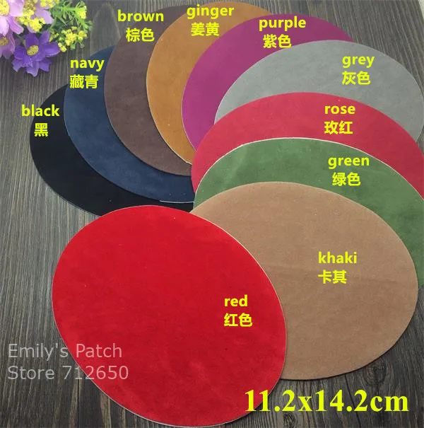 Новое поступление 10 шт. однотонные замшевые нашивки с утюгом на заплатках OTF