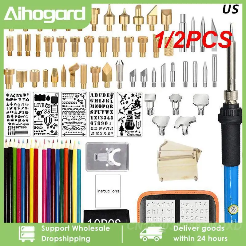 

1/2PCS Electric Soldering Iron For Soldering 220V Adjustable Temperature Internally Heated Mini Portable Welding Repair Tools