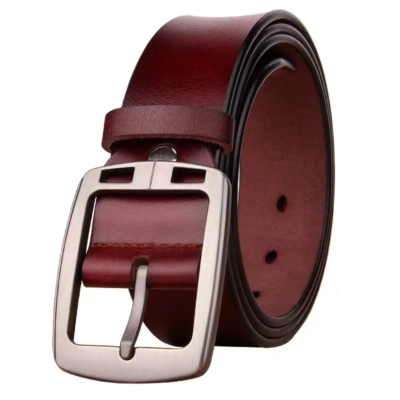 Fashion Men's Genuine Leather Belts Designer Belt for Man Pin Buckle with Leather Strap Business Dress Male Belts