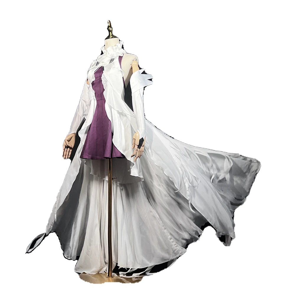 AGCOS решениеルiyadaannus Bravo YUZURIHA INORI Белые платья Косплей Костюм Egoist Рождественская
