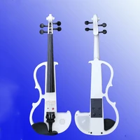 white hallmark case electric violin kids strings acoustic professional violin beginners violino sports and entertainment