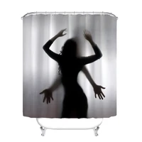 beauty women bathing bathroom decor shower curtains handprint waterproof washable bathroom curtain with hooks high quality