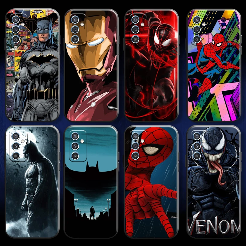 

Marvel Iron Man Venom Spider Man For Samsung M11 M12 Phone Case Black Funda Soft Back Liquid Silicon