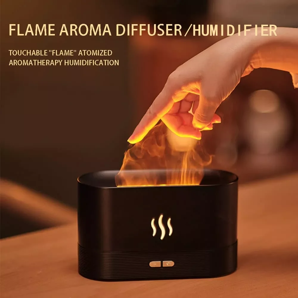 

Exquisite 180ml USB Humidifi 3d Simulation Flame Humidifier Aromatherapy Diffuser Room Humidify Diffuse for Home Humificador