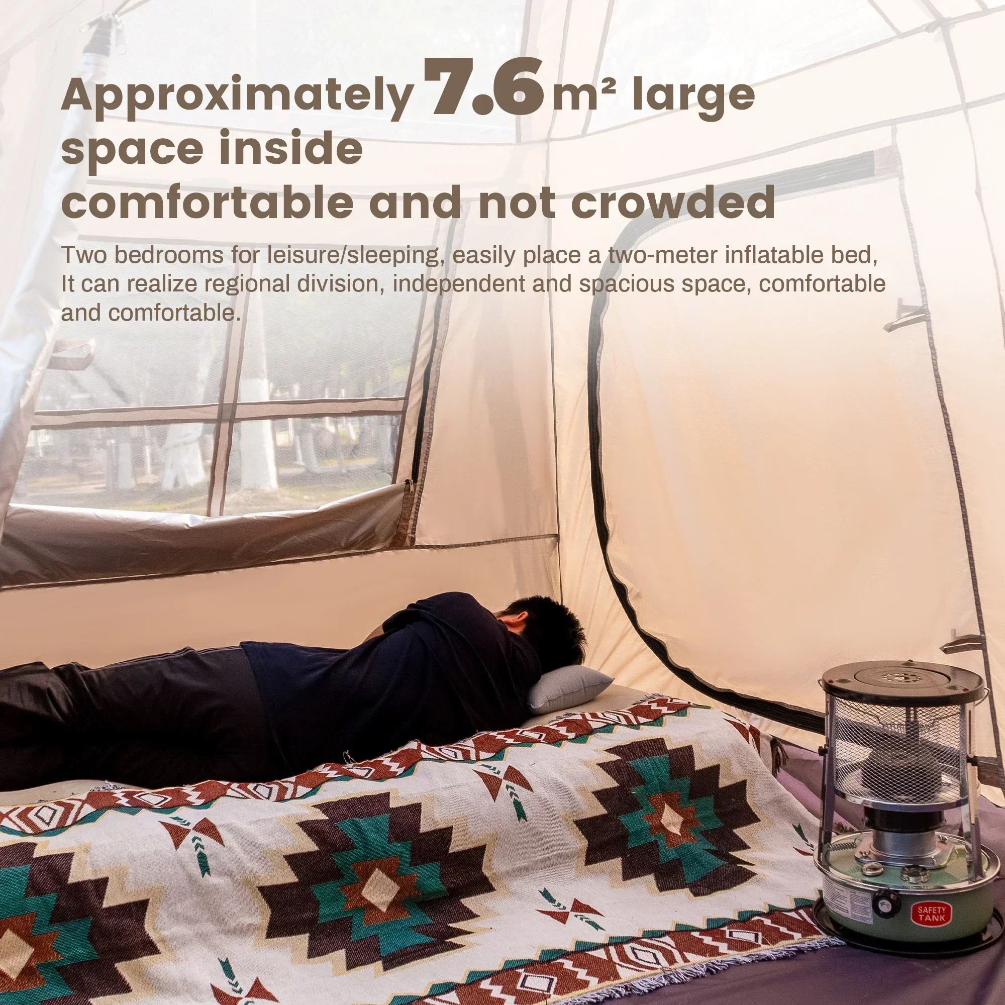 Автоматическая водонепроницаемая семейная палатка-брезент Sonuto 6 человек