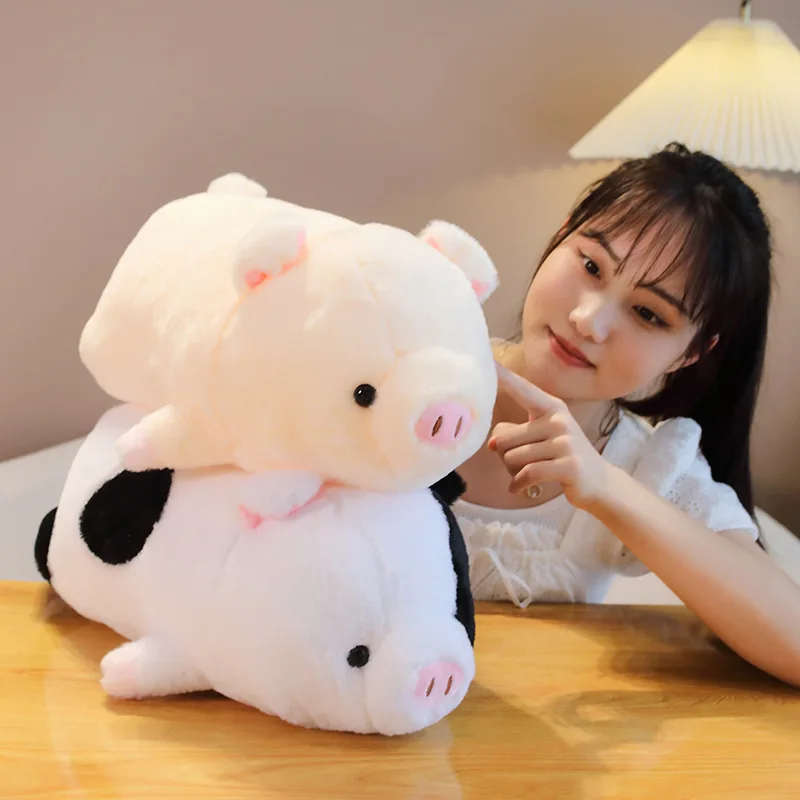 

40/50cm Squishy Pig Stuffed Doll Lying Plush Piggy Toy Animal Soft Plushie Pillow for Kids Baby Comforting Birthday Gift