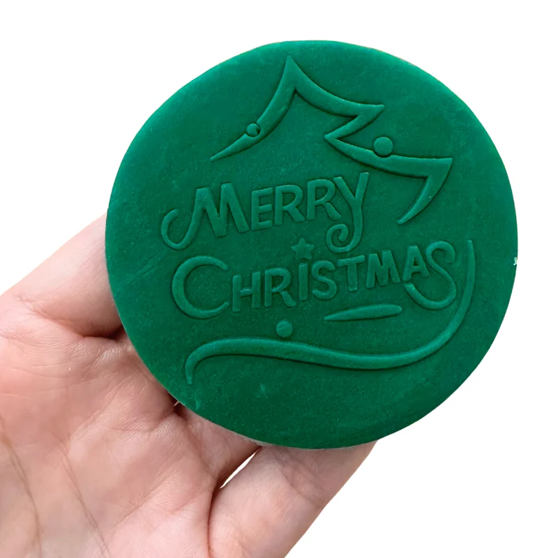 Инструмент для торта 3 дюйма акриловый штамп печенья с Рождеством демонтаж в виде