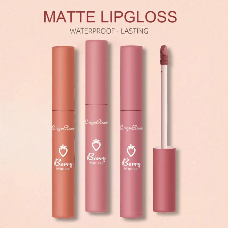 

Velvet Matte Lip Glaze Long-lasting Lipstick Waterproof Non-marking Lip Gloss Non-fading Non-stick Cup Velvet Lip Glaze TSLM1