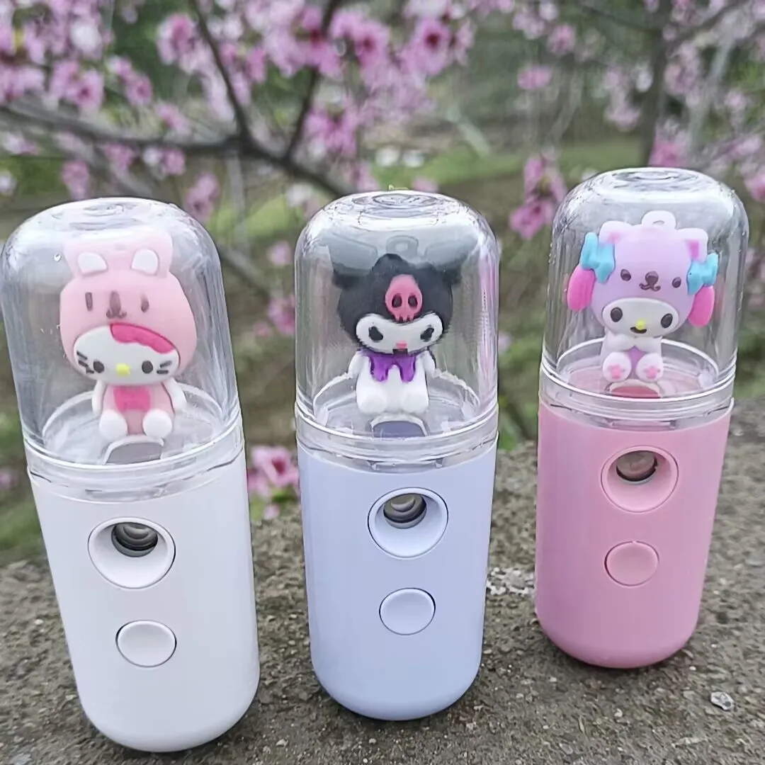 

Sanrio Kitty Kuromi My Melody Small Electric spray bottle Nano Spray Water Replenishing Instrument Portable Handheld Humidifier