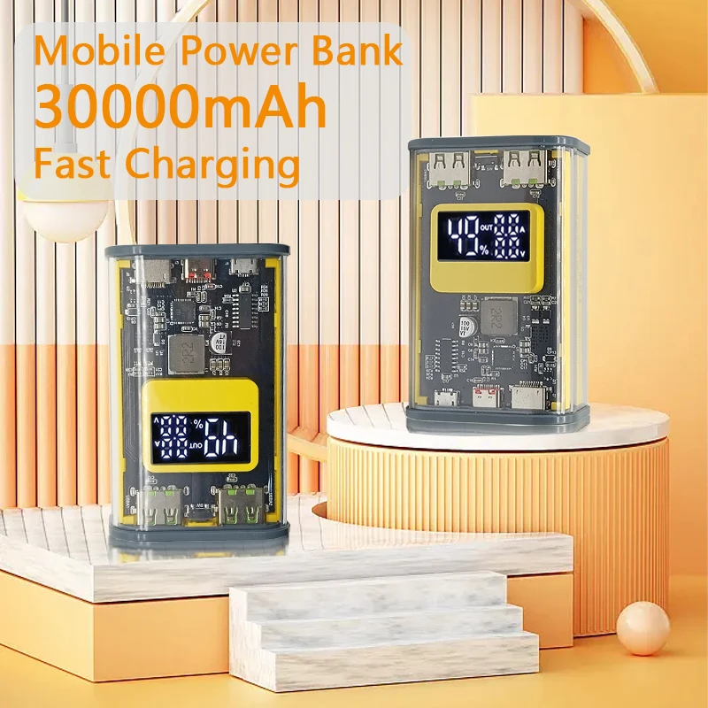 

Upgraded Original Mini Power Supply 80Ah Large Capacity 100W PD Fast Charging Transparent Fashion Power Supply With LED Display
