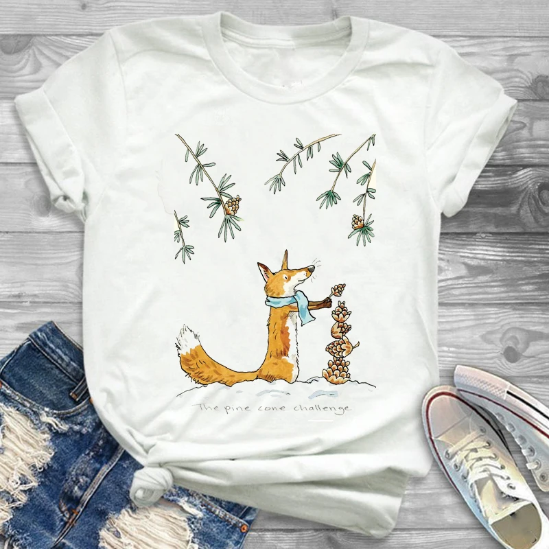 

Trend 90s Cute Casual O-Neck T-Shirt Top Short Sleeve Fashion Christmas New Print Women'S Clothing Pattern Plus Size T-Shirt.