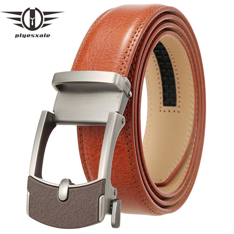 Plyesxale Black Red Brown Belts For Men New Fashion Genuine Leather Mens Belt Luxury Brand Formal heren riem ceinture homme G342