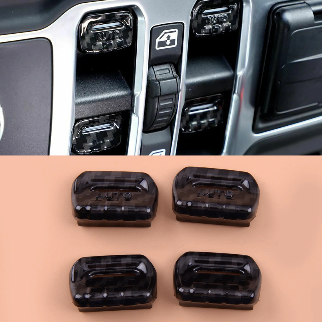 

4 шт., кнопки регулировки для автомобильного интерьера, для Jeep Wrangler JL JT 2020 2021 2022