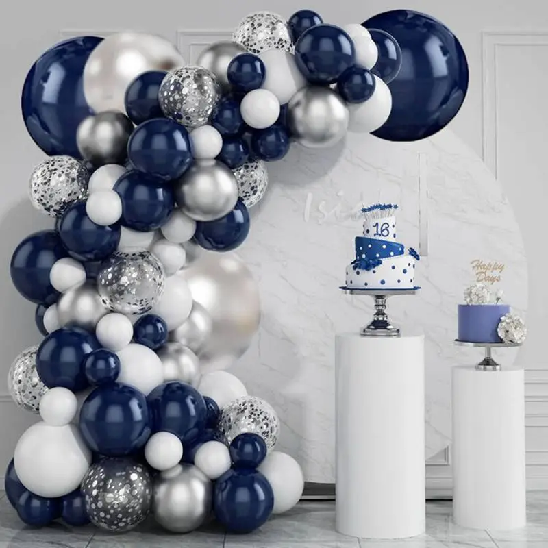 

Blue Balloon Garland Arch Happy Birthday Wedding Party Decorations Baby Shower Kids Gender Reveal Confetti Baloon Supplies