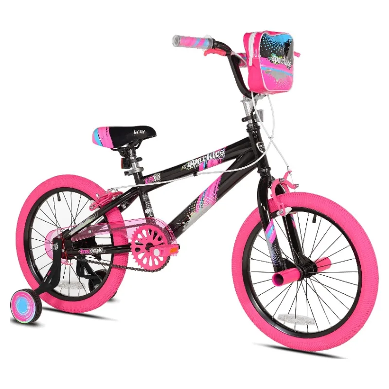 

Kent Bicycles 18 inch Girl's Sparkles Bicycle, Black and Pink mountain bike