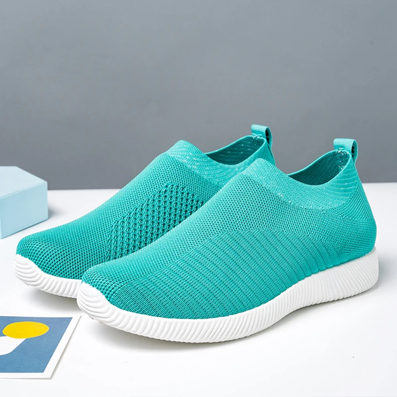 

Sneakers Women Shoes 2022 Vulcanize Platform Shoes Flat Chunky Sneakers Sock Women's Sneakers Slip On Tennis Female Shoes Woman