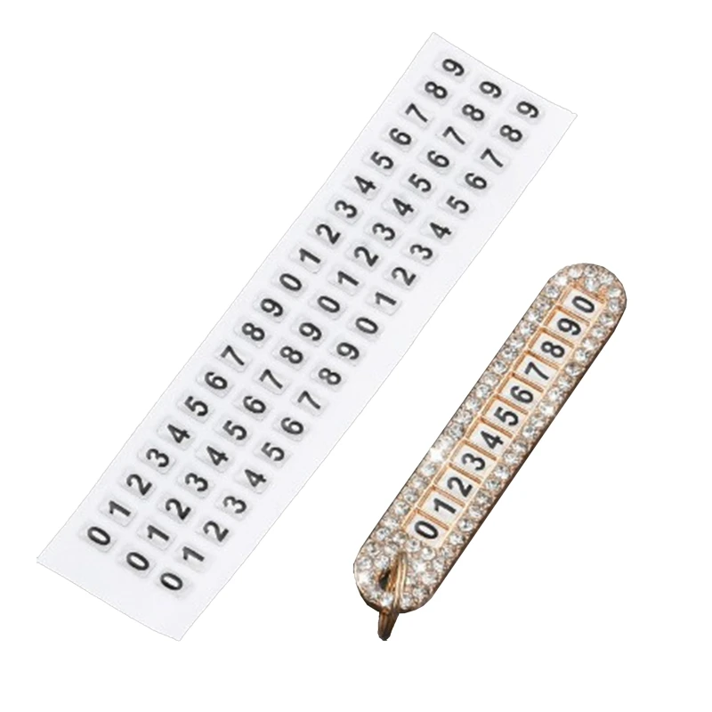 

Легкий бриллиант для брелока с номером телефона, брелок для ключей V H9EE