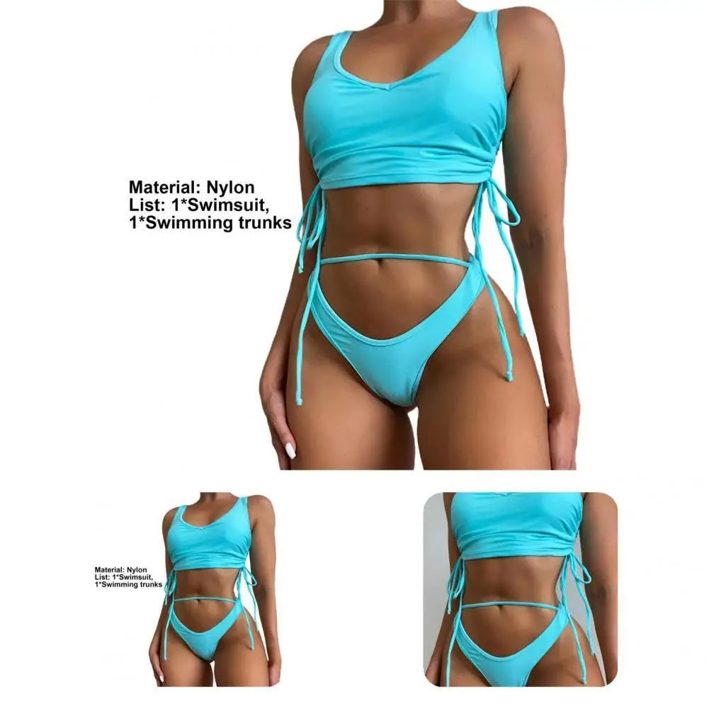 

Fashion Swimming Costume Wireless Quick Drying Bikini Set Women Push Up Shirring Bra Briefs Set