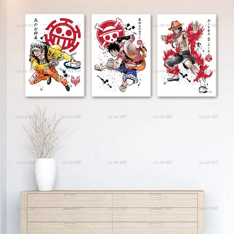 Японское аниме Наруто цельный постер для истребления демонов Картина на холсте с