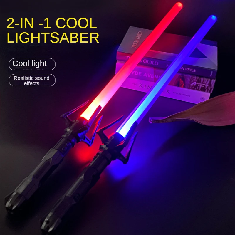 

80cm RGB Lightsaber Laser Sword Toys Light Saber 7 Colors Change Kids Soundfonts Force FX FOC Blaster Toys Jedi Laser Sword Gift