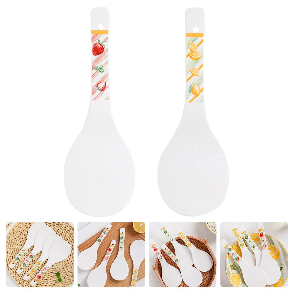 

Rice Spoon Paddle Serving Scoop Spatula Sushi Kitchen Ceramic Soup Cooker Spoons Sturdy Resistant Scooper Potato Multi Function