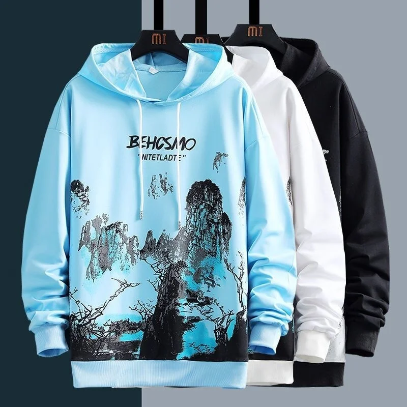 

Sprin Autumn Men's dies ip op Fasion Streetwear Ink Was Style dies Men Casual Men Clotin arajuku Sweatsirt Men