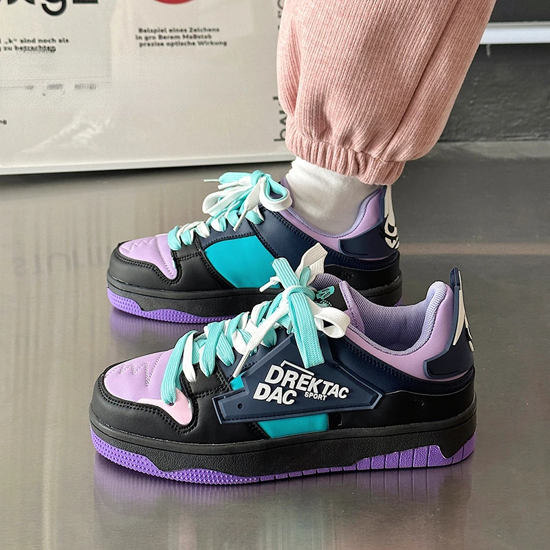 Парные туфли Zapatillas на платформе, новинка, повседневная обувь контрастных цветов, спортивная обувь для уличной съемки, модная женская обувь для тенниса Парные туфли Zapatillas на платформе, новинка, повседневная обувь контрастных цветов, спортивная обувь для уличной съемки, модная женская обувь для тенниса