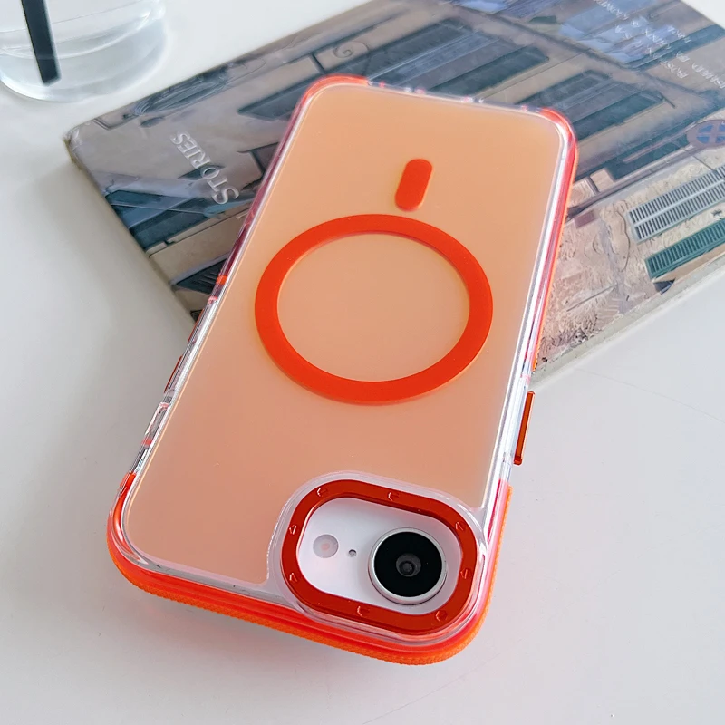 Чехол для iPhone 16e красочный магнитный чехол ПК меняющий цвет чехол-бампер