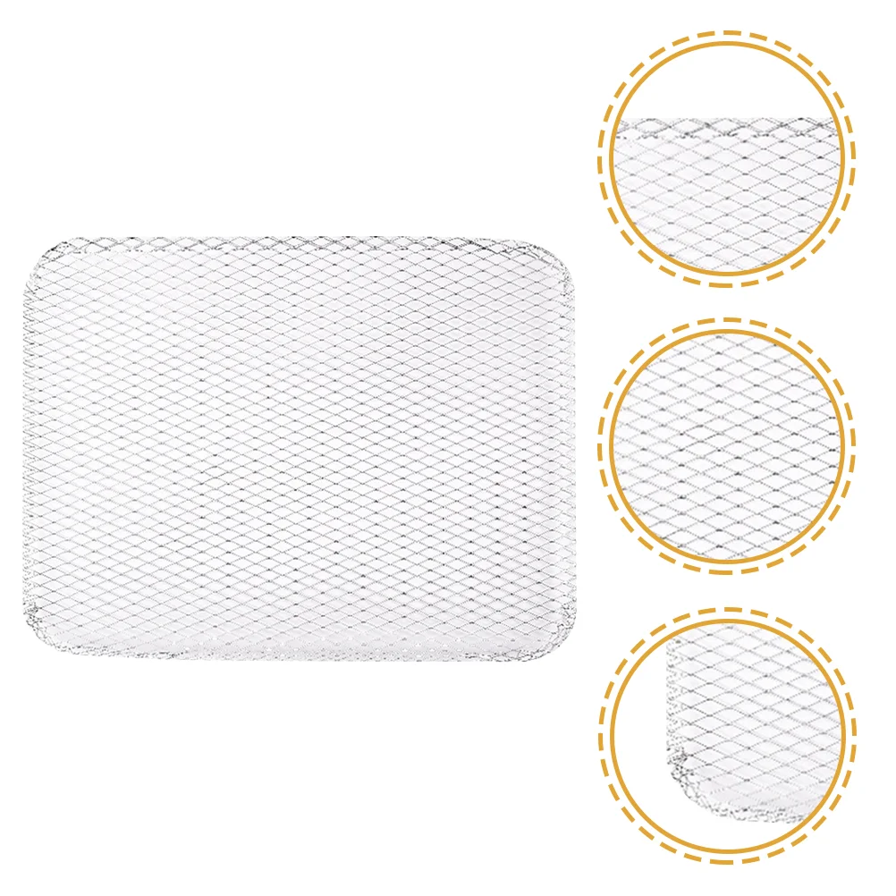 

10 Pcs Non Stick Baking Pan Disposable Grill Outdoor Barbecue Pads Bakeware 38.8X30.5X0.2CM Aluminum Mesh Mats Silver Supplies