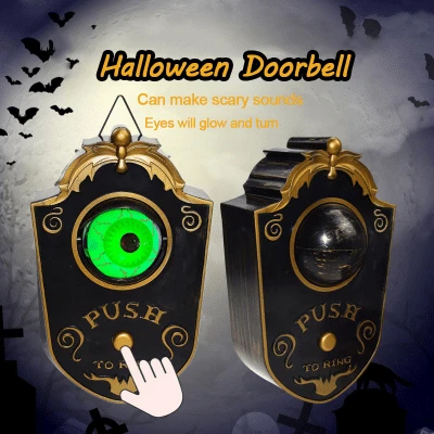 

Halloween Decoration Horror One Eyed Doorbell Glowing Haunted House Bar Party Props Tricky Funny Halloween Spider Doorbell