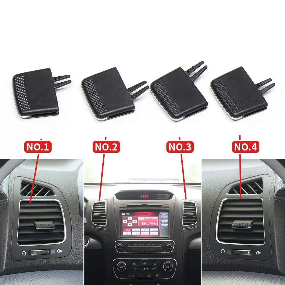 

Передний центральный воздуховод автомобиля, вентиляционное отверстие, воздушная форсунка, автомобильные выпускные клапаны для кондиционера, форсунка для Kia Sorento 11-18