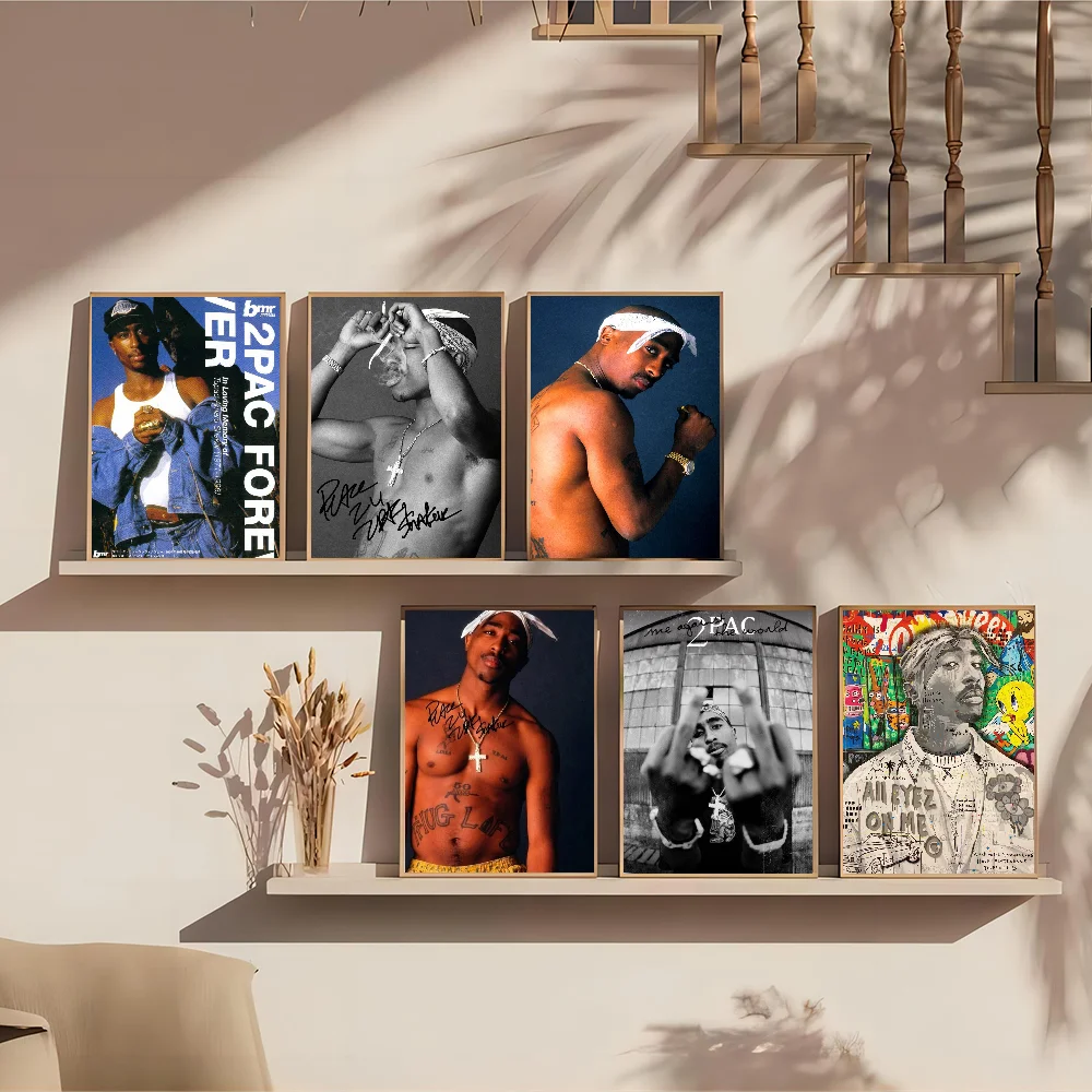 Винтажные постеры Tupac Amaru Shakur клейкие печатные плакаты из белой бумаги