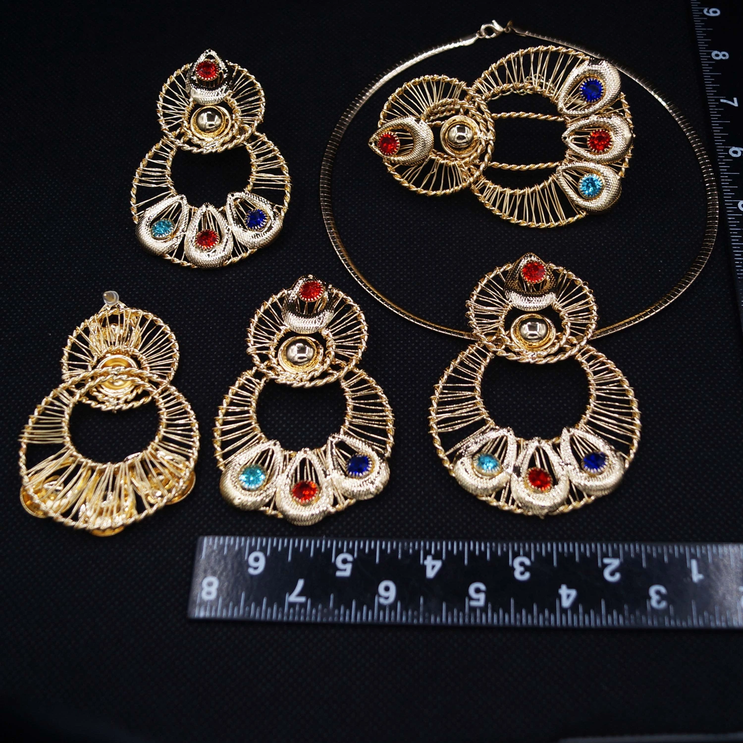 Роскошный набор ювелирных изделий Yuleili стильные крупные уникальные цветные