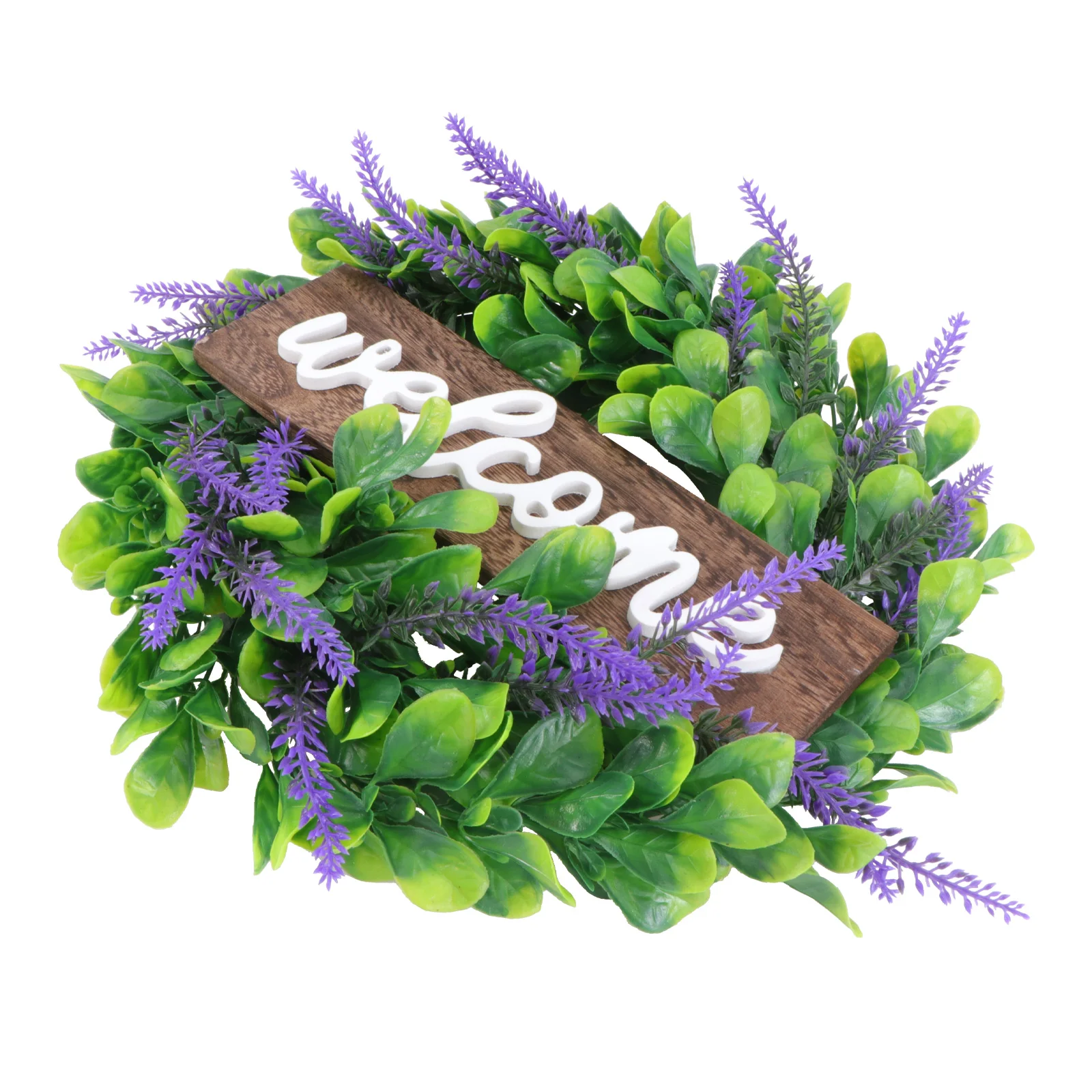 

1Pc Emulation Lavender Door Wreath Christmas Front Door Decorations Christmas Garland Welcome Door Sign
