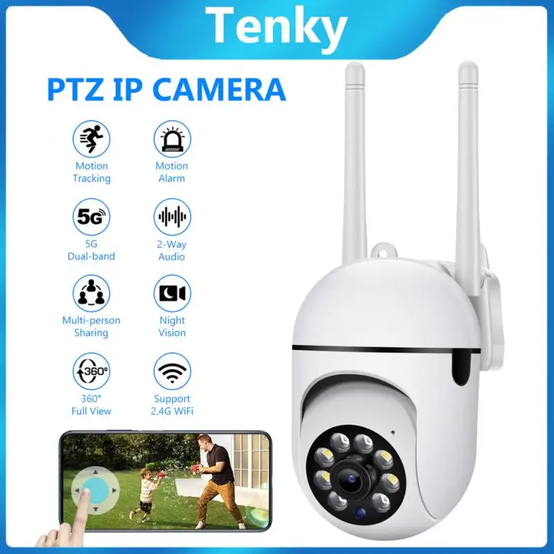 

Tenky PTZ IP Camera 1MP/2MP 4X Digital Zoom Wifi Cam Indoor Wireless AI Human Detect Security Surveillance CCTV Camcorders