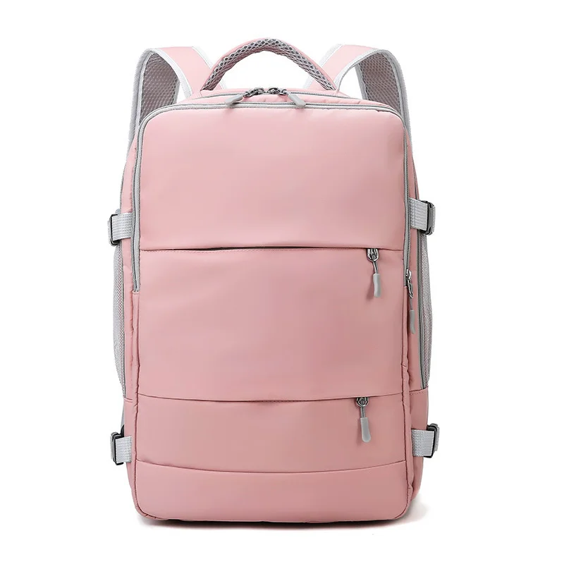 

Pink Women Travel Backpack Water Repellent Anti-Theft Stylish Casual Daypack Bag with Luggage Strap & USB Charging Port Backpack