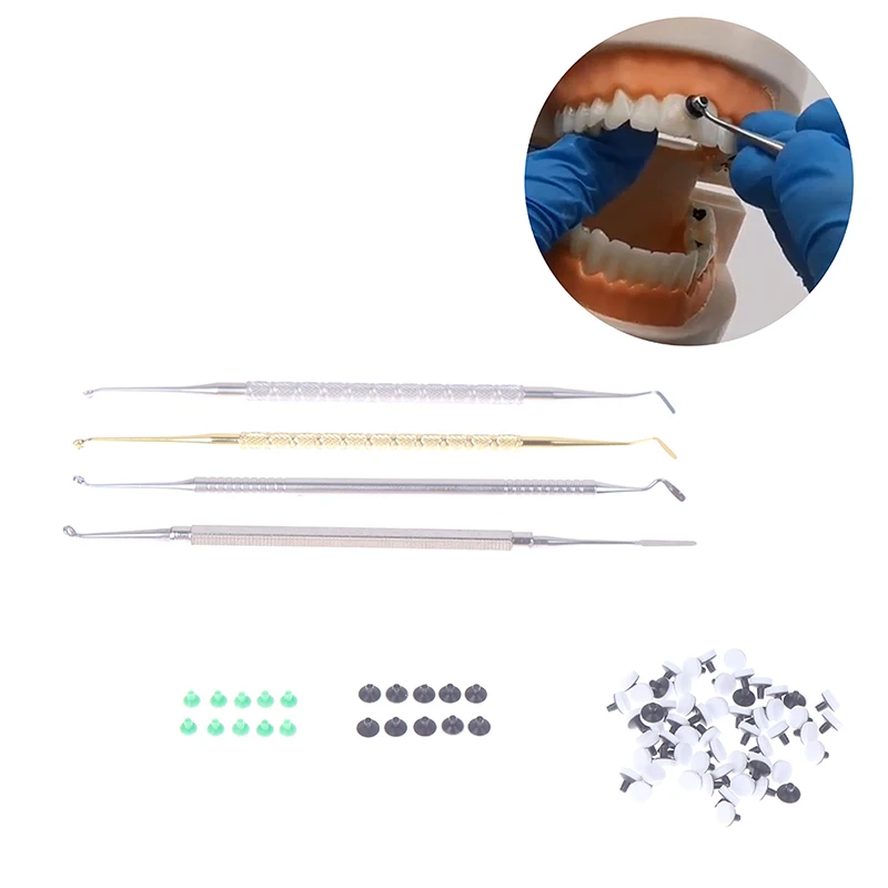

Dental Resin Filling Spatula Mixing Handle Foam Pads Sculpt Teeth Whitening Tool
