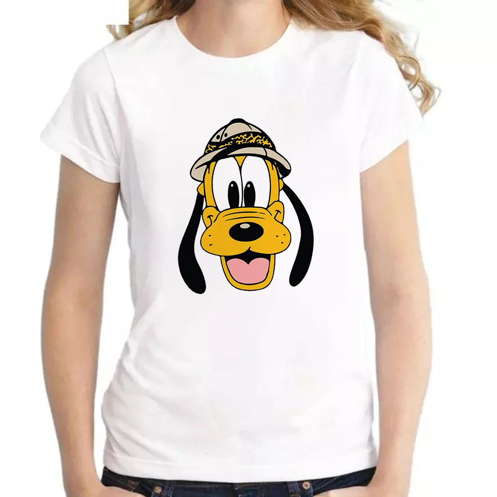 

Disney Cute Pluto Cartoon Shirt Animal Kingdom Harajuku Women Casual Summer T-shirts Short Sleeve Thin Tops Tees Free Shipping